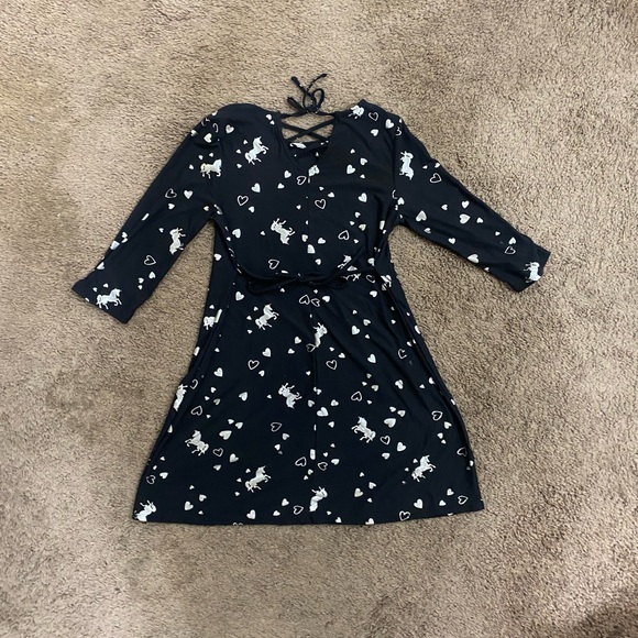 Girls Justice Unicorn /Hearts Dress size 8/10 - Picture 11 of 13